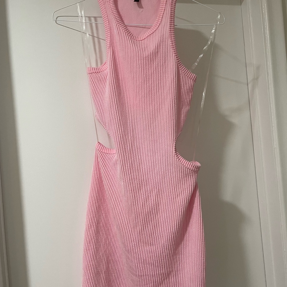 Pink Bodycon Cut Out Dress